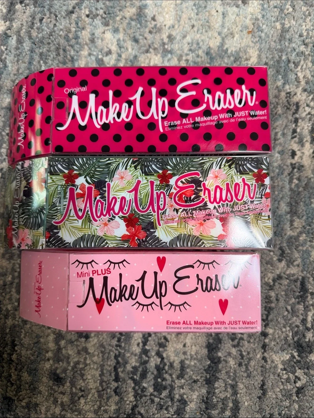 MakeUp Eraser Pink & Floral Reusable Makeup Remover Cloths (3)